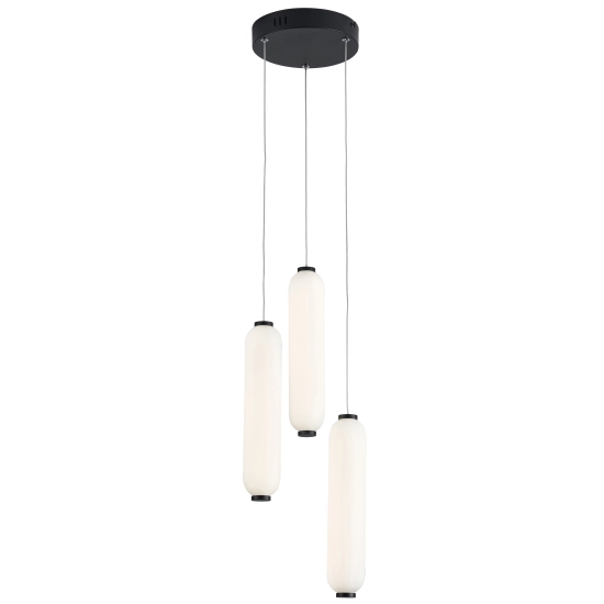 Catkin lampa wisząca czarny mat LED 3x8W 4000K 1920lm 339123-30 REALITY